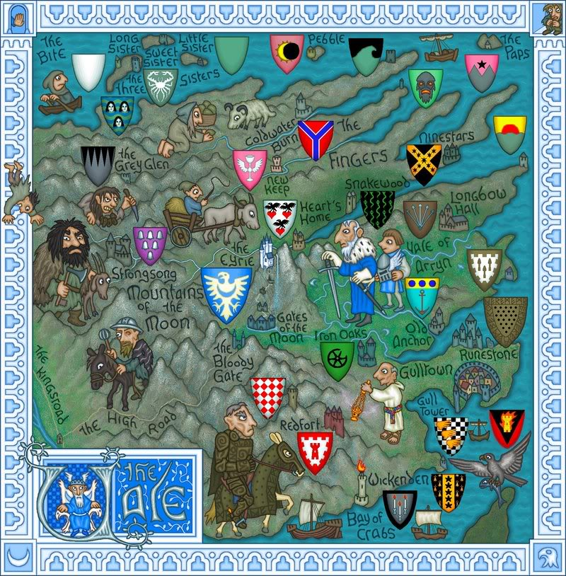 Illustration for article titled Here there be White Walkers in stylized Game of Thrones maps
